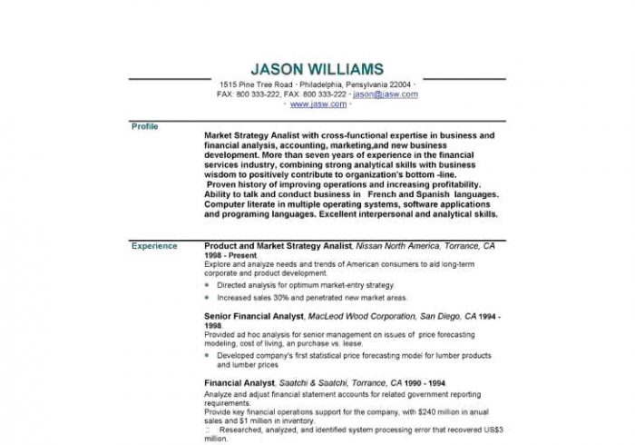 personal statement samples for cv