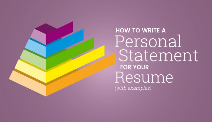 how to write a personal statement on a resume